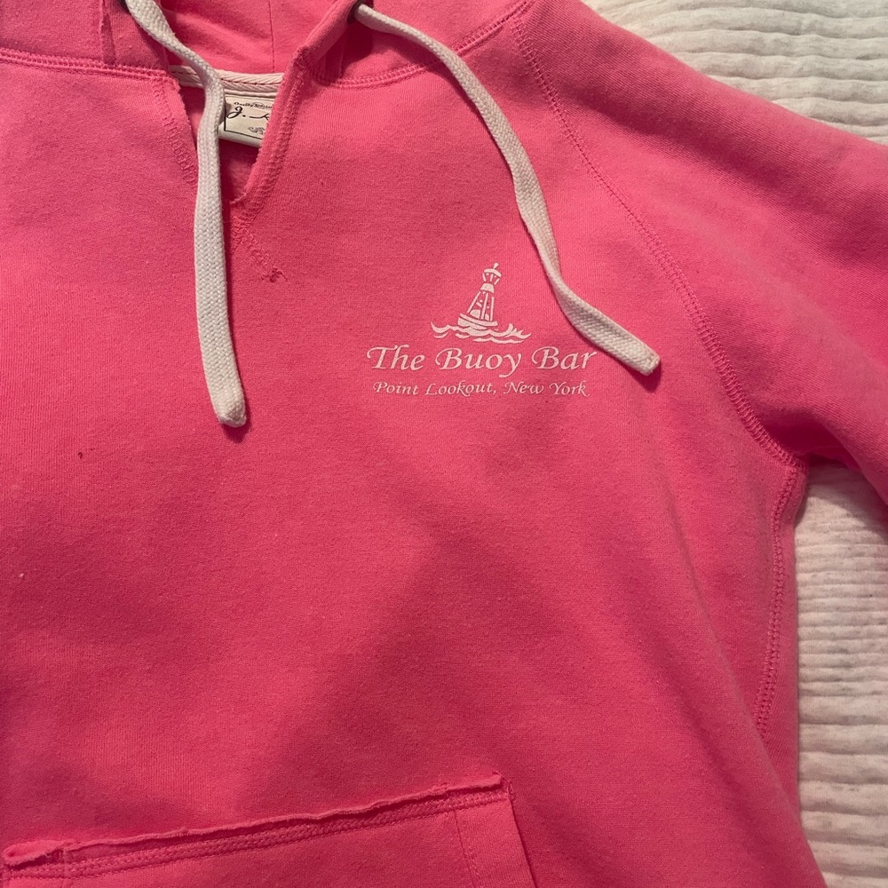 Hot Pink Long Island New York Hoodie, size Medium
